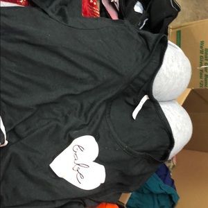 Long sleeve black crop top